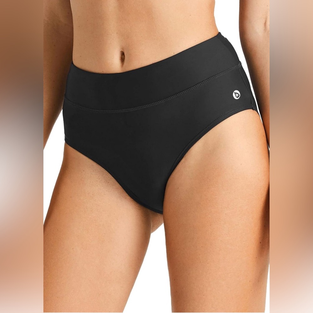 NWT Baleaf Women's Bikini Bottom High Waisted Full Coverage Black in Medium